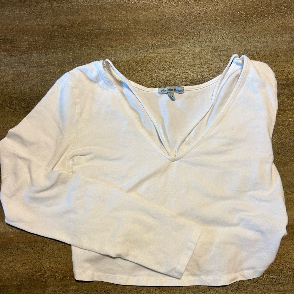 White long sleeve top
